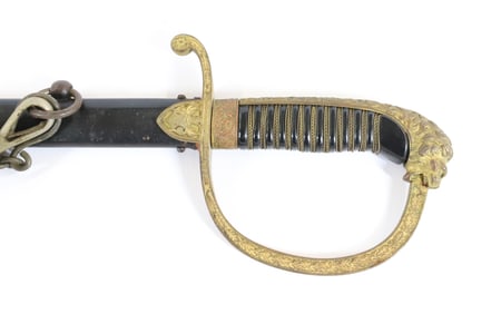 LIONS HEAD OFFICERS SWORD