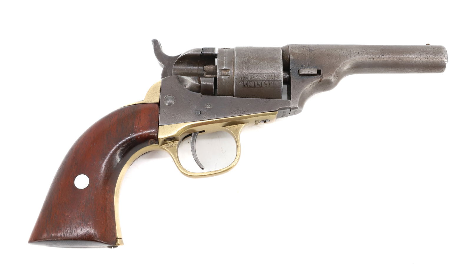 COLT MODEL 1849 POCKET REVOLVER: .36 CAL, SERIAL# 317325 ( ALL NUMBERS MATCHING) 3 1/2" BARREL WITH CYLINDER SCENE ANTIQUE OR BLACK POWDER, NO REGISTRATION OR TRANSFER REQUIRED PLEASE READ CAREFULLY BEFORE BIDDING. ALL PAYMENTS MUST