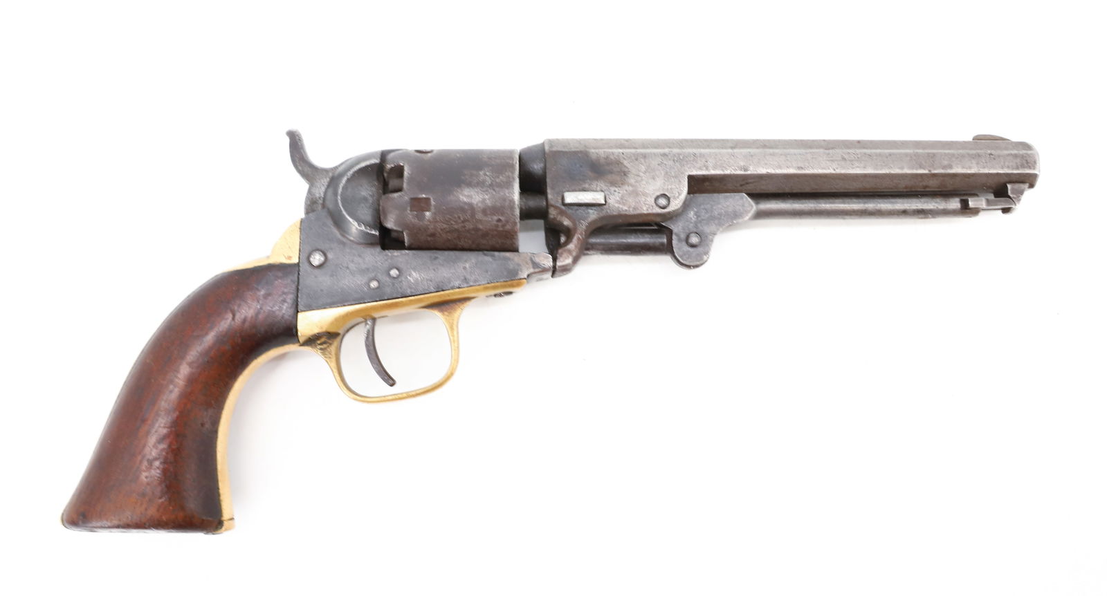COLT MODEL 1849 POCKET REVOLVER: 31 CAL, SERIAL# 245804, 6" OCTAGONAL BARREL- MFG. 1852 ANTIQUE OR BLACK POWDER, NO REGISTRATION OR TRANSFER REQUIRED PLEASE READ CAREFULLY BEFORE BIDDING. ALL PAYMENTS MUST BE MADE BEFORE ITEMS CAN BE