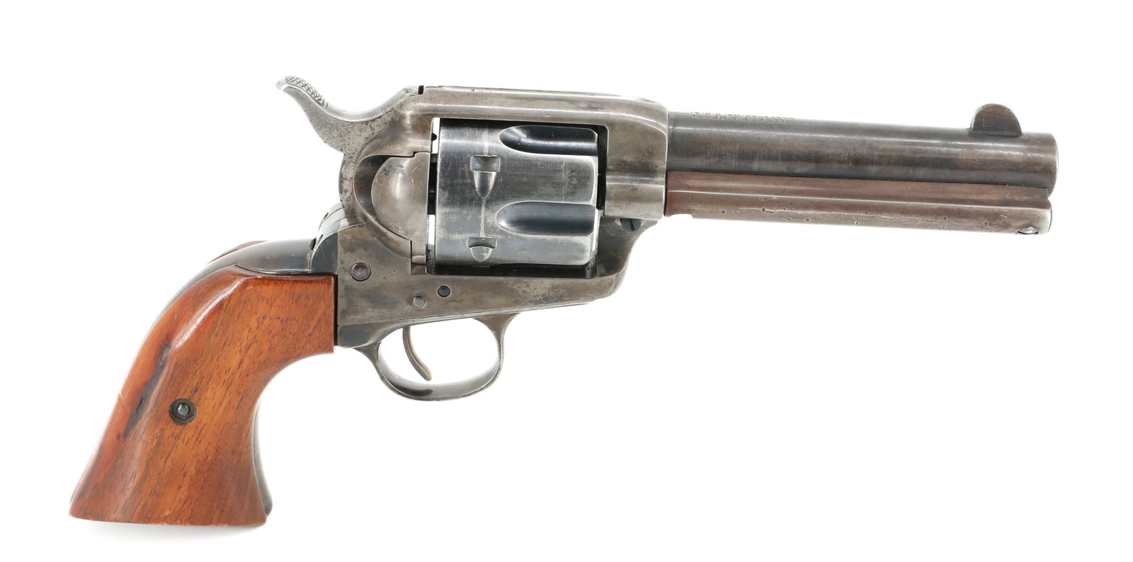 COLT SINGLE ACTION ARMY REVOLVER: 38 WCF, SERIAL# 213326, 4 3/4" BARREL, MFG 1901 THIS GUN REQUIRES A BACKGROUND CHECK, FEDERAL FIREARMS LICENSE. OR TRANSFER TO AN FFL HOLDER PLEASE READ CAREFULLY BEFORE BIDDING. ALL PAYMENTS MUST BE