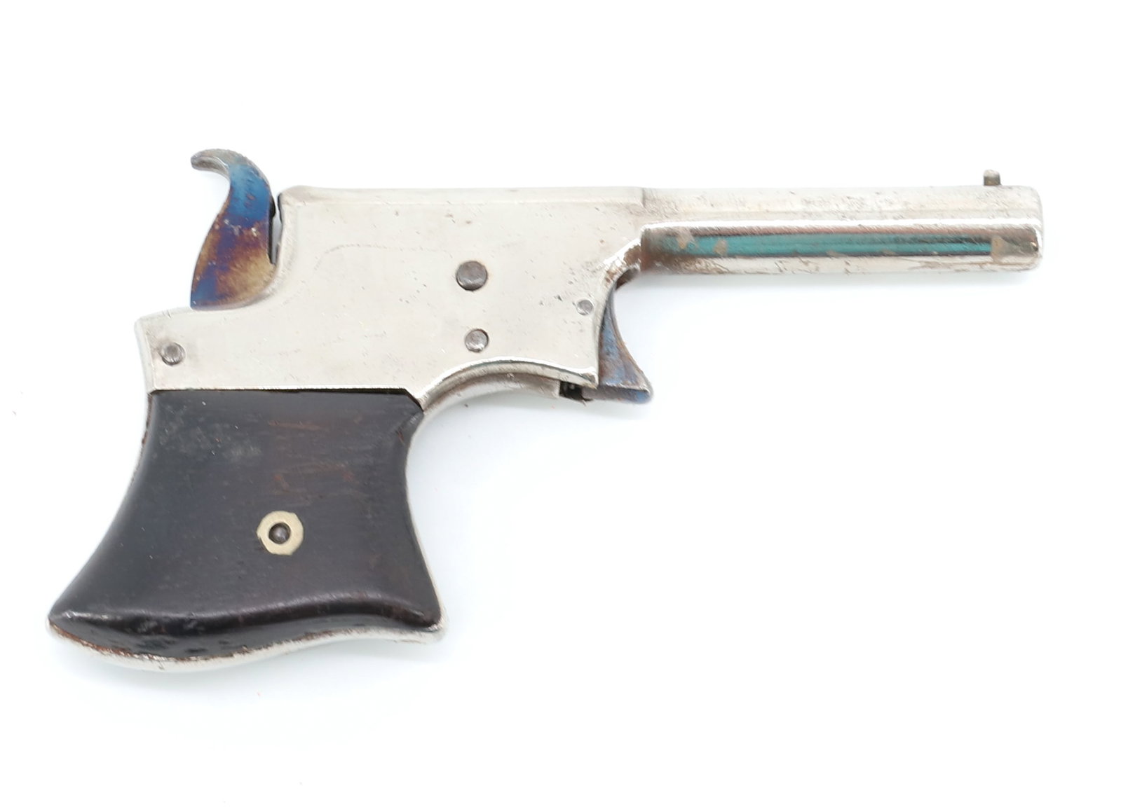 REMINGTON VEST POCKET PISTOL: 22 RF, SERIAL# 6457, 3 1/4" ANTIQUE OR BLACK POWDER, NO REGISTRATION OR TRANSFER REQUIRED PLEASE READ CAREFULLY BEFORE BIDDING. ALL PAYMENTS MUST BE MADE BEFORE ITEMS CAN BE SHIPPED. BUYERS CAN PAY VI