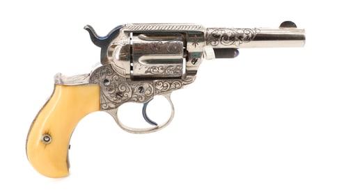 ENGRAVED COLT DA 38 REVOLVER