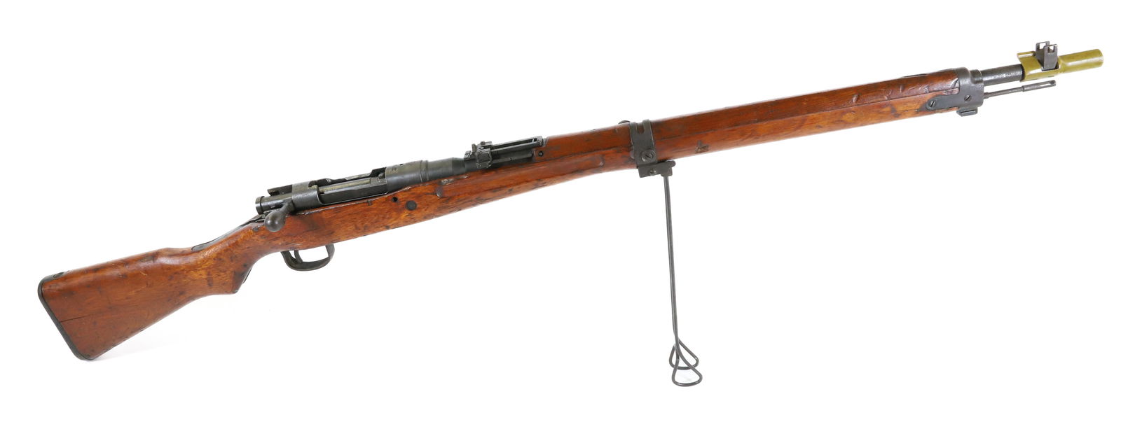 NAGOYA ARSENAL TYPE 99 BOLT ACTION JAPANESE SNIPER RIFLE: 7.7 JAP, SERIAL# 32771, WITH ORIGINAL SLING, WWII ERA, WITH MONOPOD THIS GUN REQUIRES A BACKGROUND CHECK, FEDERAL FIREARMS LICENSE. OR TRANSFER TO AN FFL HOLDER PLEASE READ CAREFULLY BEFORE BIDDING. A