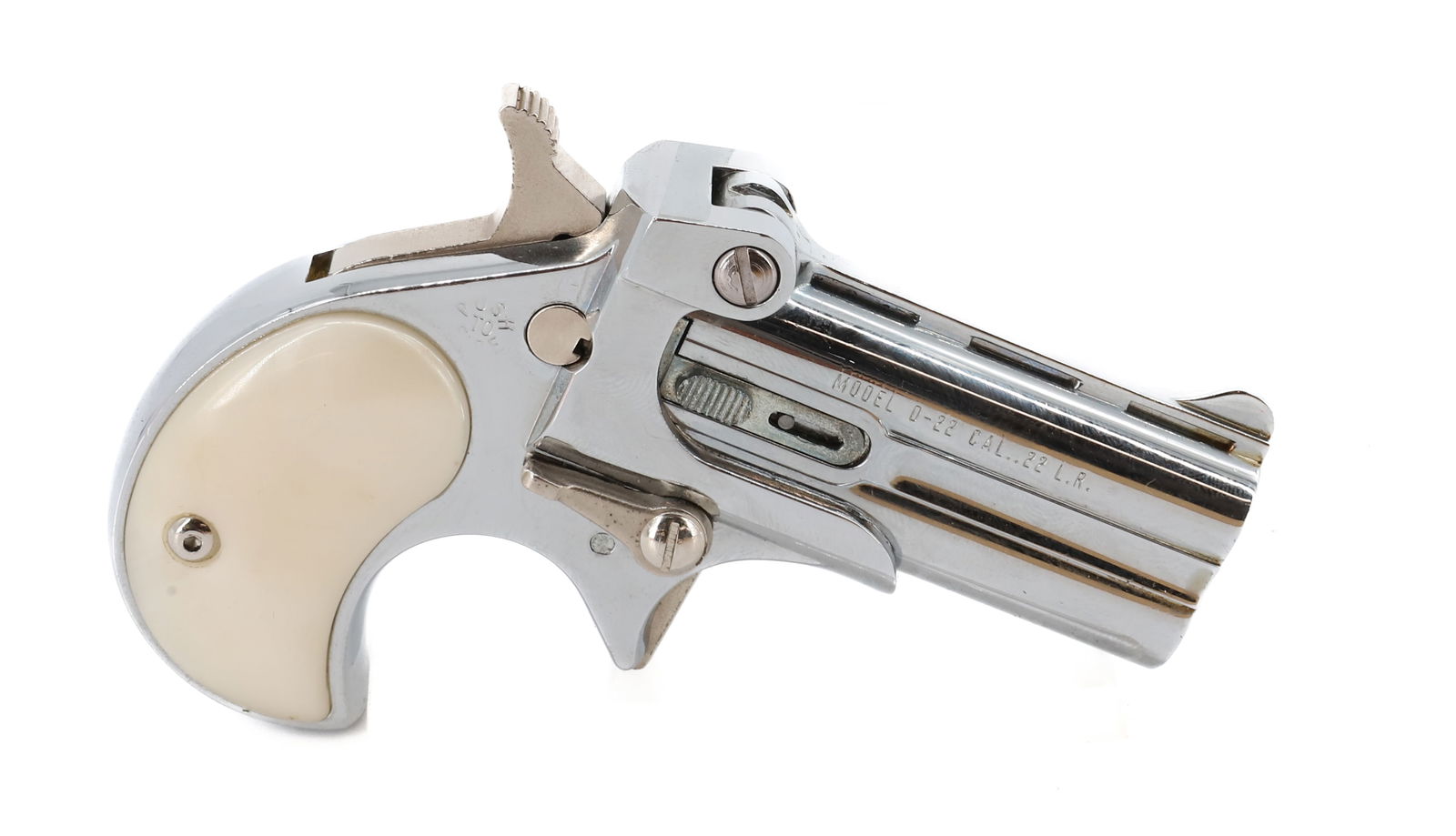 DAVIS INDUSTRIES MODEL D-22 OVER AND UNDER DERRINGER: 22 LR, SERIAL# 351715, 2" BARREL - LIKE NEW IN BOX THIS GUN REQUIRES A BACKGROUND CHECK, FEDERAL FIREARMS LICENSE. OR TRANSFER TO AN FFL HOLDER PLEASE READ CAREFULLY BEFORE BIDDING. ALL PAYMENTS MUST