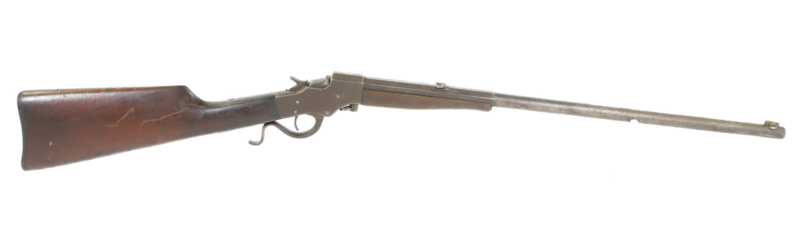 J. STEVENS SINGLE SHOT: 32 LONG CAL, SERIAL# 0785 ANTIQUE OR BLACK POWDER, NO REGISTRATION OR TRANSFER REQUIRED PLEASE READ CAREFULLY BEFORE BIDDING. ALL PAYMENTS MUST BE MADE BEFORE ITEMS CAN BE SHIPPED. BUYERS CAN PAY VIA 