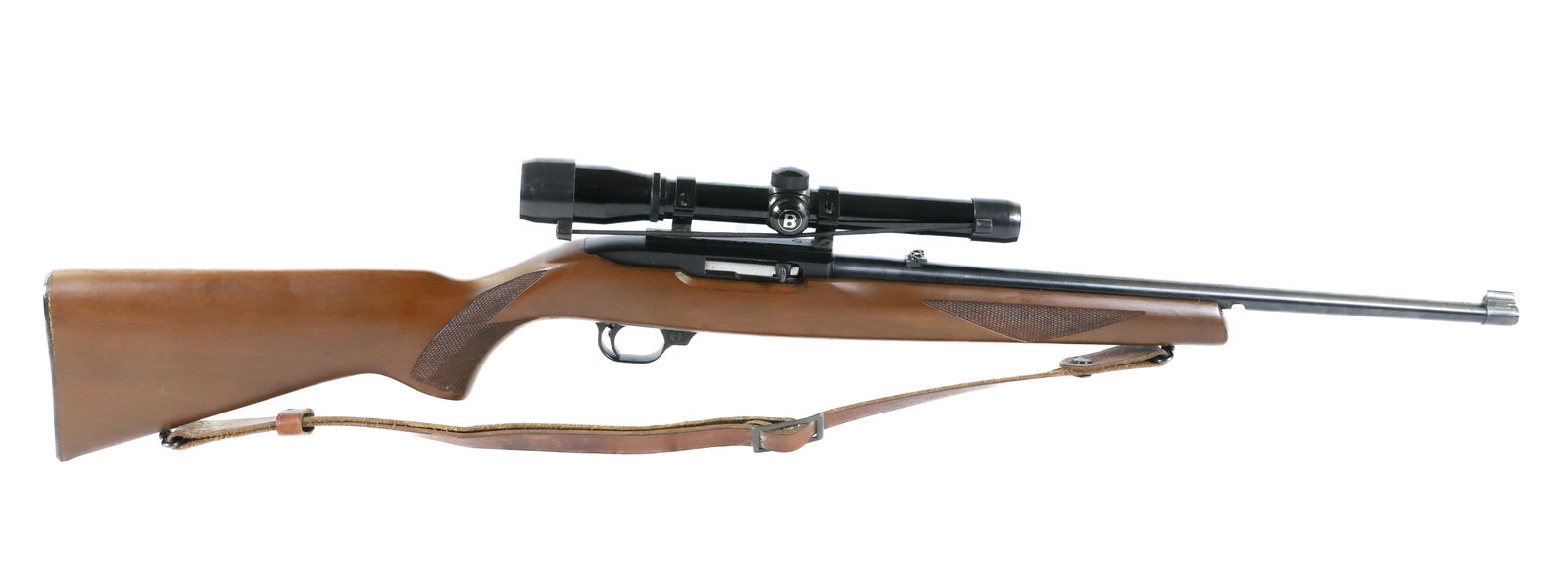 RUGER MODEL 10-22 SEMI AUTO RIFLE: 22 CAL, SERIAL# 123-54101, 19" BARREL WITH SCOPE - THIS GUN REQUIRES A BACKGROUND CHECK, FEDERAL FIREARMS LICENSE. OR TRANSFER TO AN FFL HOLDER