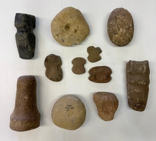 LOT OF CARVED STONE ARTIFACTS