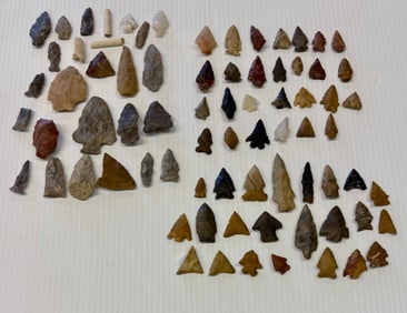 LOT OF (3) CASES OF CARVED STONE ARTIFACTS