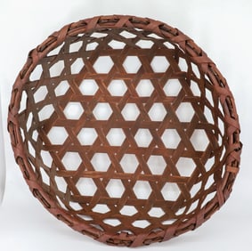 ANTIQUE WOVEN CHEESE BASKET