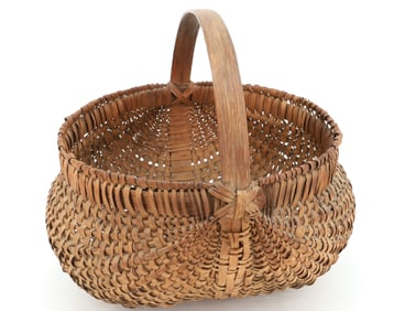 WOVEN BUTTOCKS BASKET WITH HANDLE