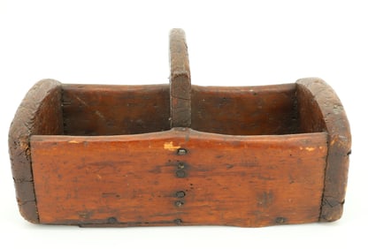 PRIMITIVE WOODEN TOTE