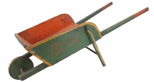 CHILD'S PAINTED WHEELBARROW