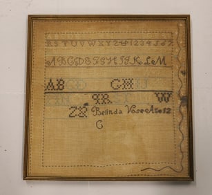 FRAMED 19TH C. SAMPLER