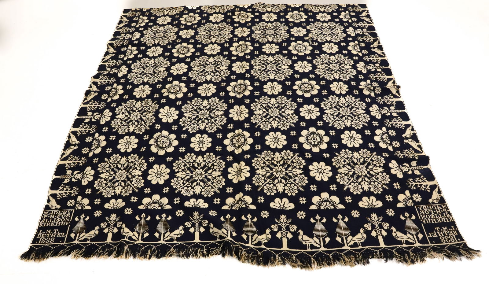 19TH C. LOWER MT. BETHEL COVERLET (1 of 5)