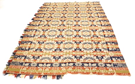 19TH C. ZIEGLERSVILLE, PA COVERLET