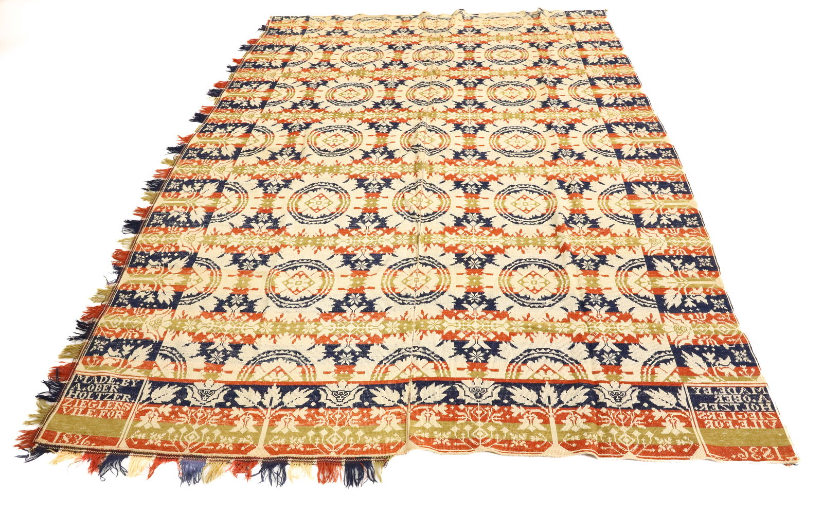 19TH C. ZIEGLERSVILLE, PA COVERLET (1 of 4)