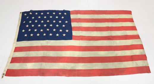 VINTAGE 45 STAR WOOL FLAG