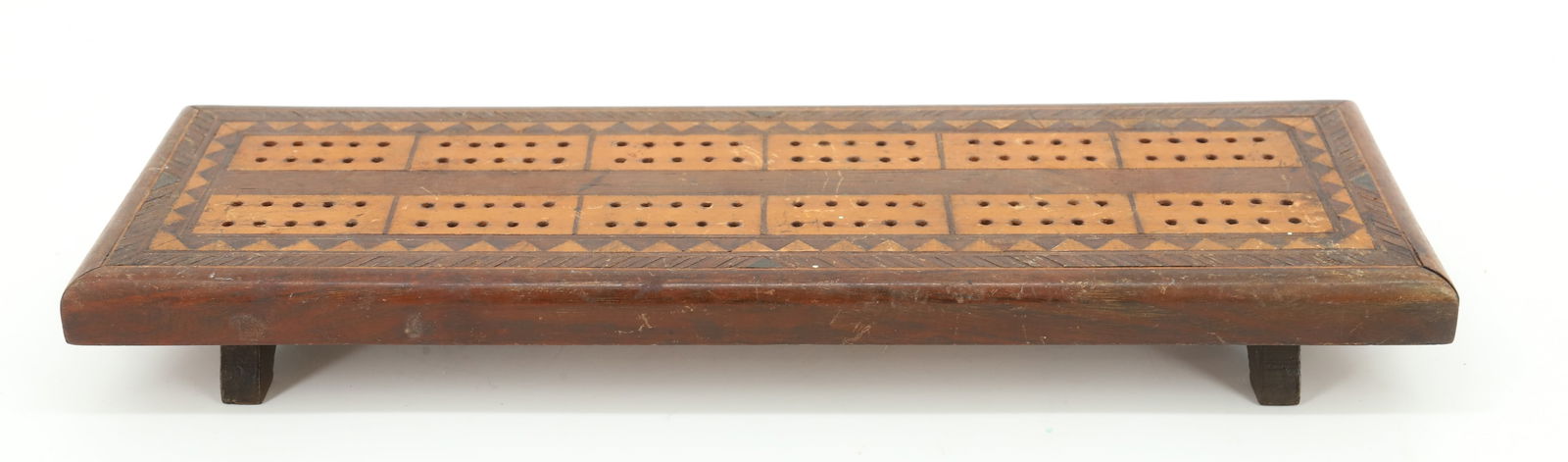 INLAID FREEMASONS CRIBBAGE BOARD (1 of 4)