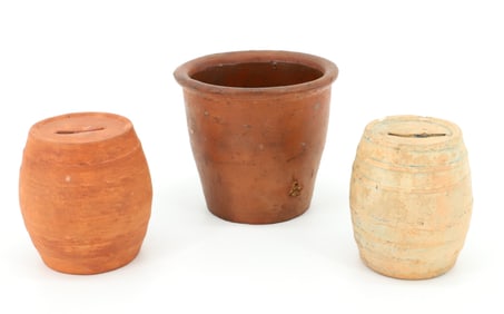 LOT OF REDWARE POTTERY