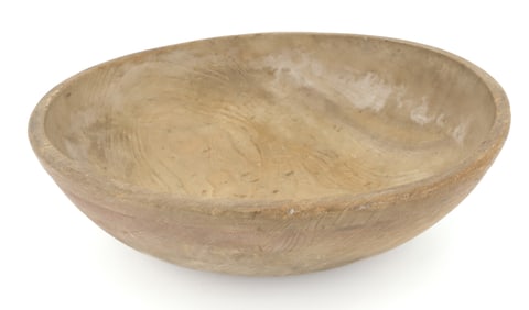 19TH C. WOODEN BUTTER BOWL