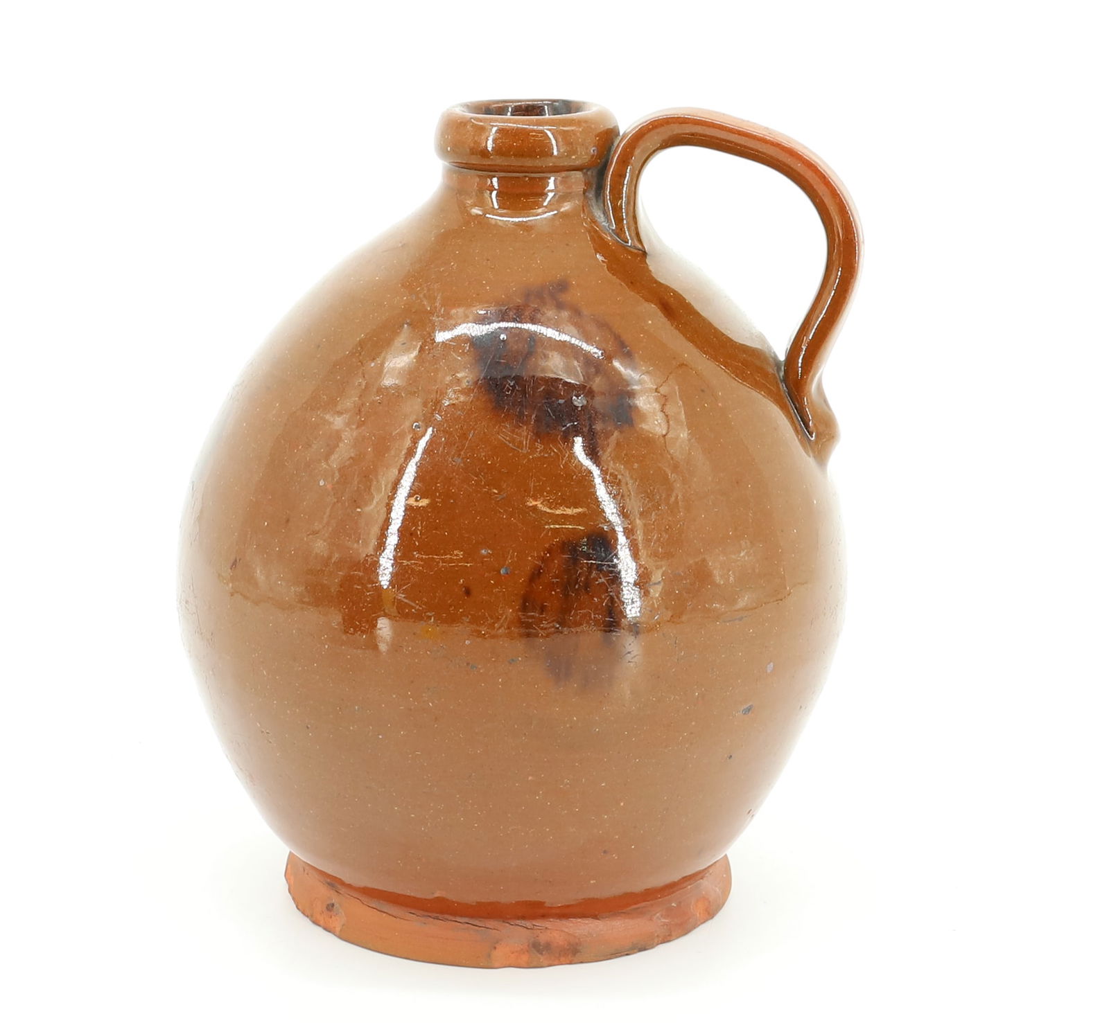 SMALL GLAZED REDWARE JUG (1 of 6)