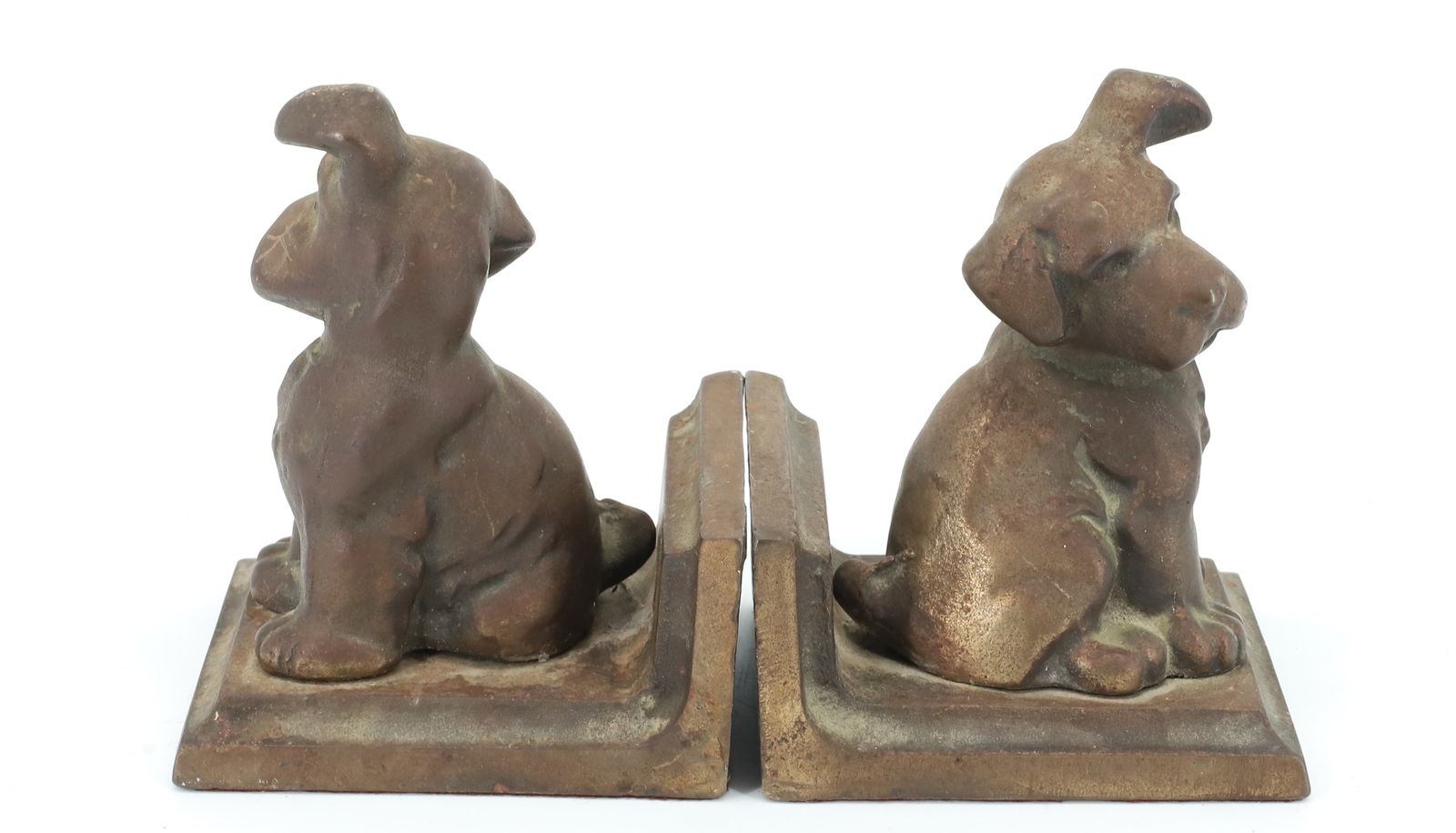 PAIR OF CAST IRON DOG BOOKENDS (1 of 4)