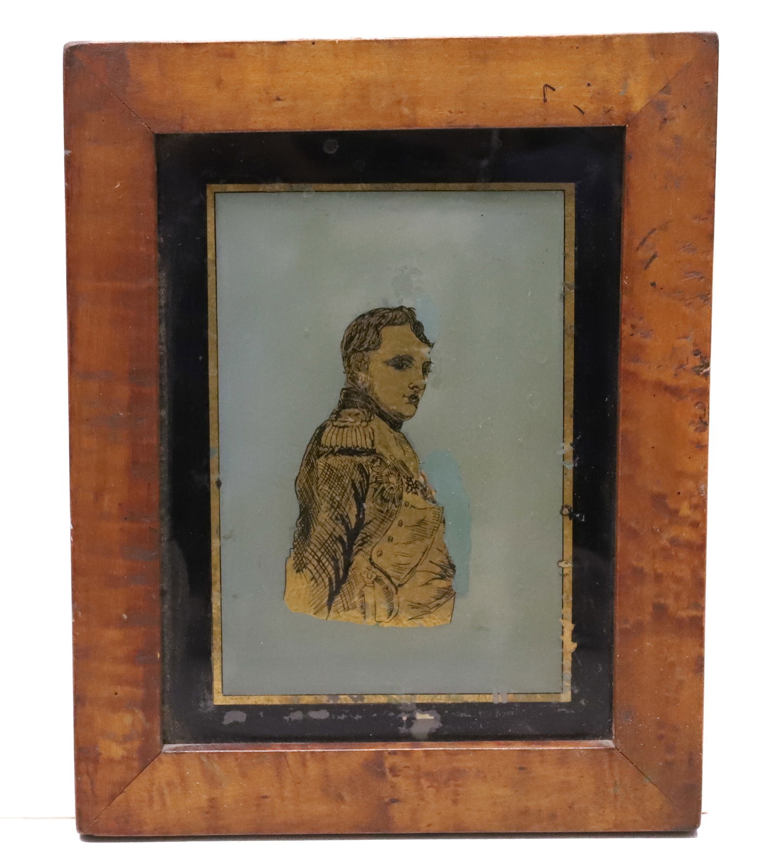 PORTRAIT OF NAPOLEON, PAINT DECORATED FRAME (1 of 6)
