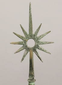 COPPER LIGHTNING ROD W/ SUNBURST