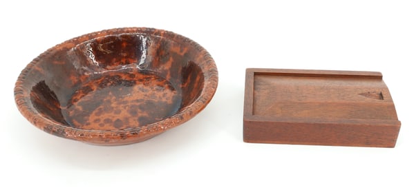 SLIDE LID BOX AND REDWARE BOWL