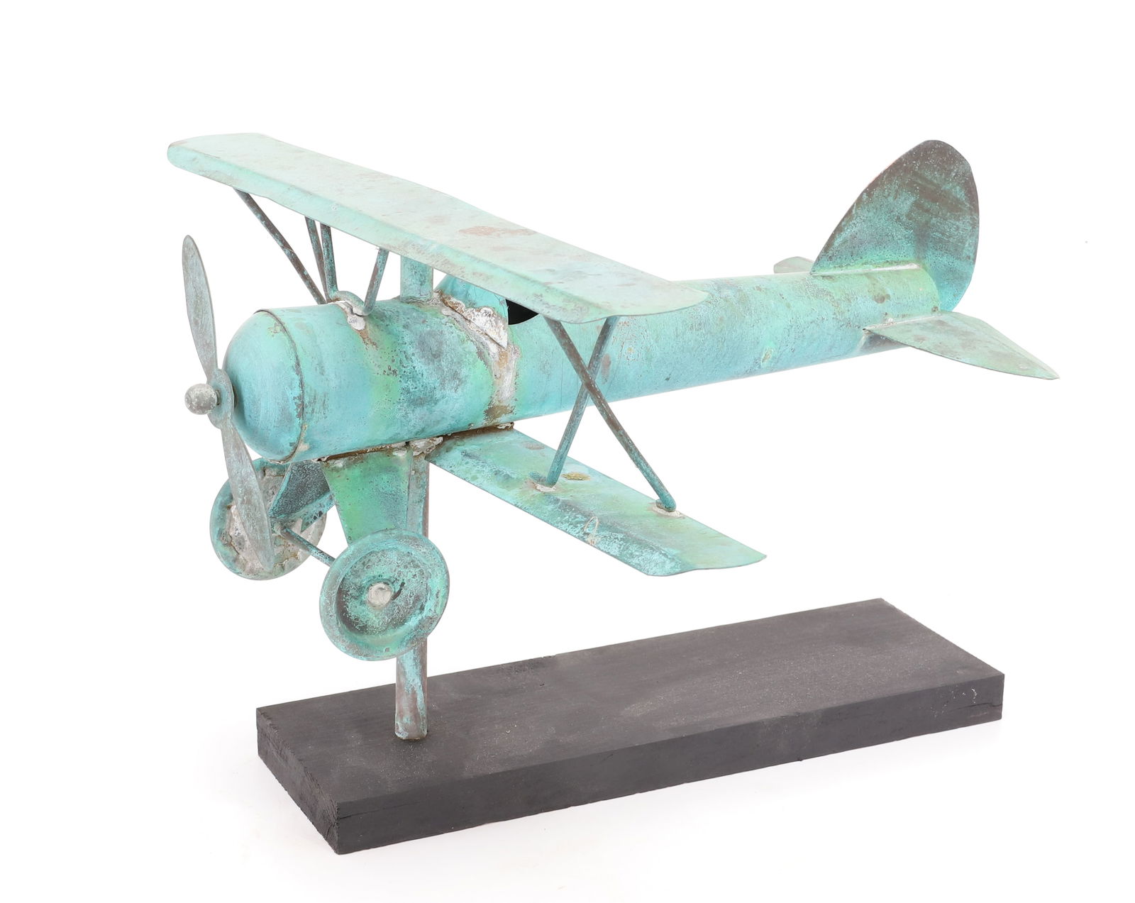 COPPER BIPLANE WEATHERVANE (1 of 3)