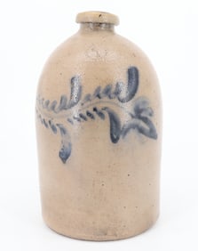 ONE-GALLON BLUE DECORATED JUG