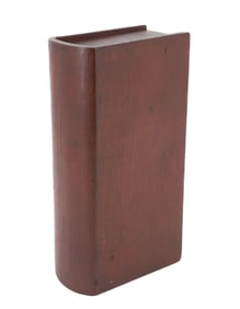 CARVED WOODEN "BOOK" BOX