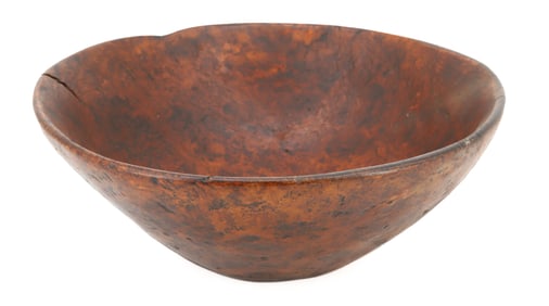 EARLY WOODEN BURL BOWL