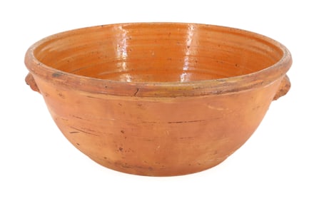 LARGE REDWARE BOWL, BASIN