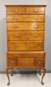 18TH C. HIGH CHEST ON CHEST