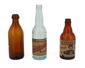 LOT OF ANTIQUE BEER BOTTLES