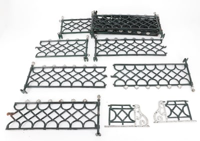 PAINTED CAST IRON CHRISTMAS TREE FENCING