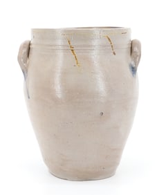 EARLY OVOID STONEWARE CROCK