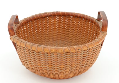 HANDLED NANTUCKET BASKET, MITCHELL RAY