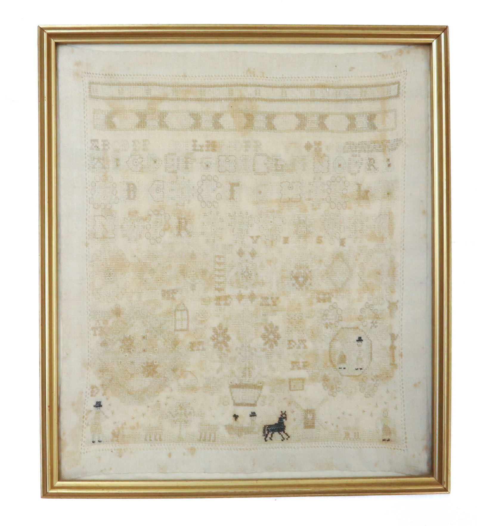 19TH C. FRAMED SAMPLER (1 of 7)