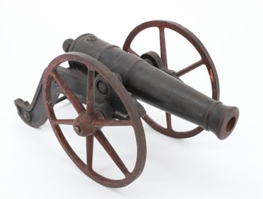 CAST IRON PAINTED CANNON