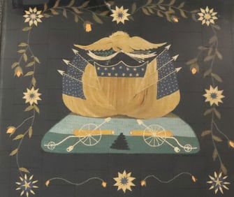 FRAMED PATRIOTIC NEEDLEWORK