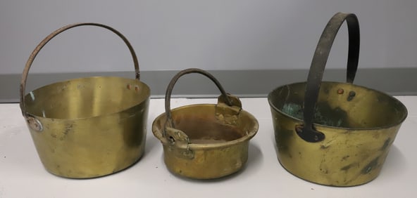 ANTIQUE BRASS BUCKETS