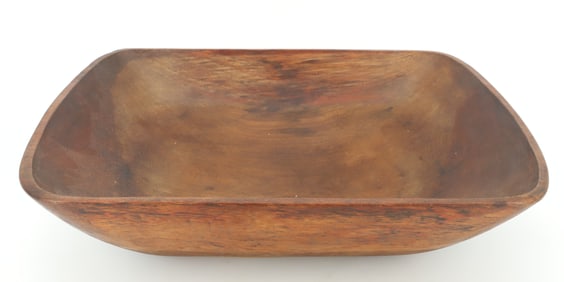 EARLY WOODEN TRENCHER, BOWL