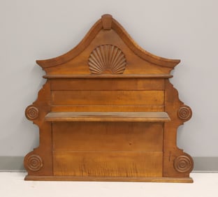 FIGURED MAPLE WALL SHELF