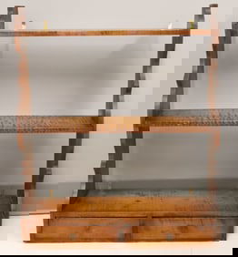 FIGURED MAPLE WALL SHELF