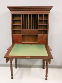 19TH C. TWO-PIECE DESK