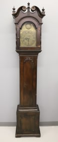 18TH C. JACOB GEIGER, NORTHAMPTON, PA TALL CASE CLOCK