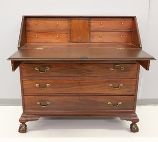 EARLY MAHOGANY SLANT-FRONT DESK