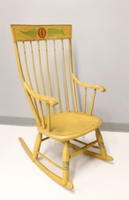 PAINTED PLANK SEAT ROCKER